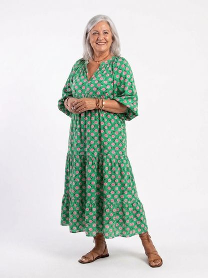 Socorro - Floral Tiered Midi Dress