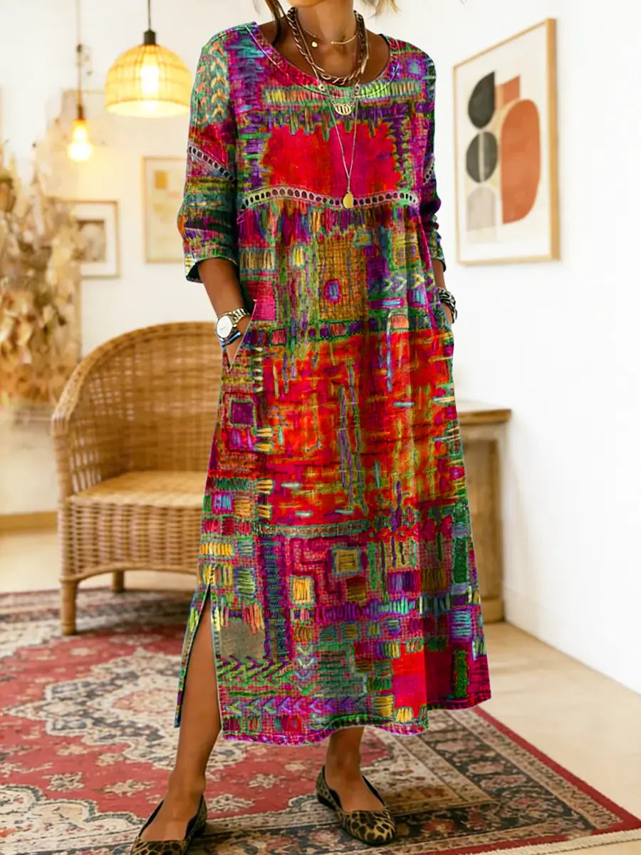 Inaya - Patchwork Denim Dress