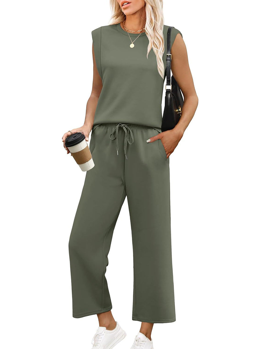 Heidi - Cropped Wide-Leg Lounge Set