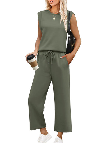 Heidi - Cropped Wide-Leg Lounge Set