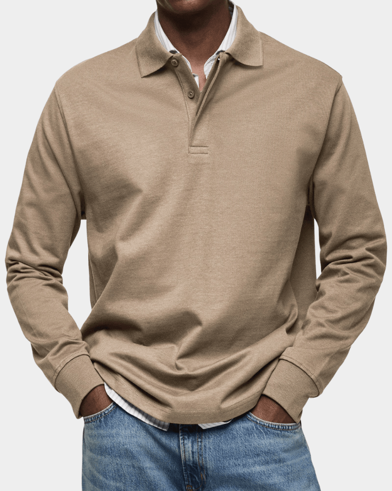 Robby - Long-Sleeve Cotton Polo