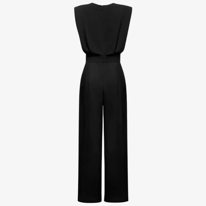 Solenne - Belted Fluid Jumpsuit
