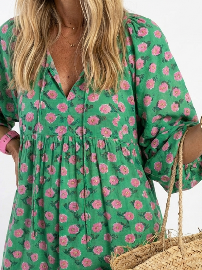 Socorro - Floral Tiered Midi Dress
