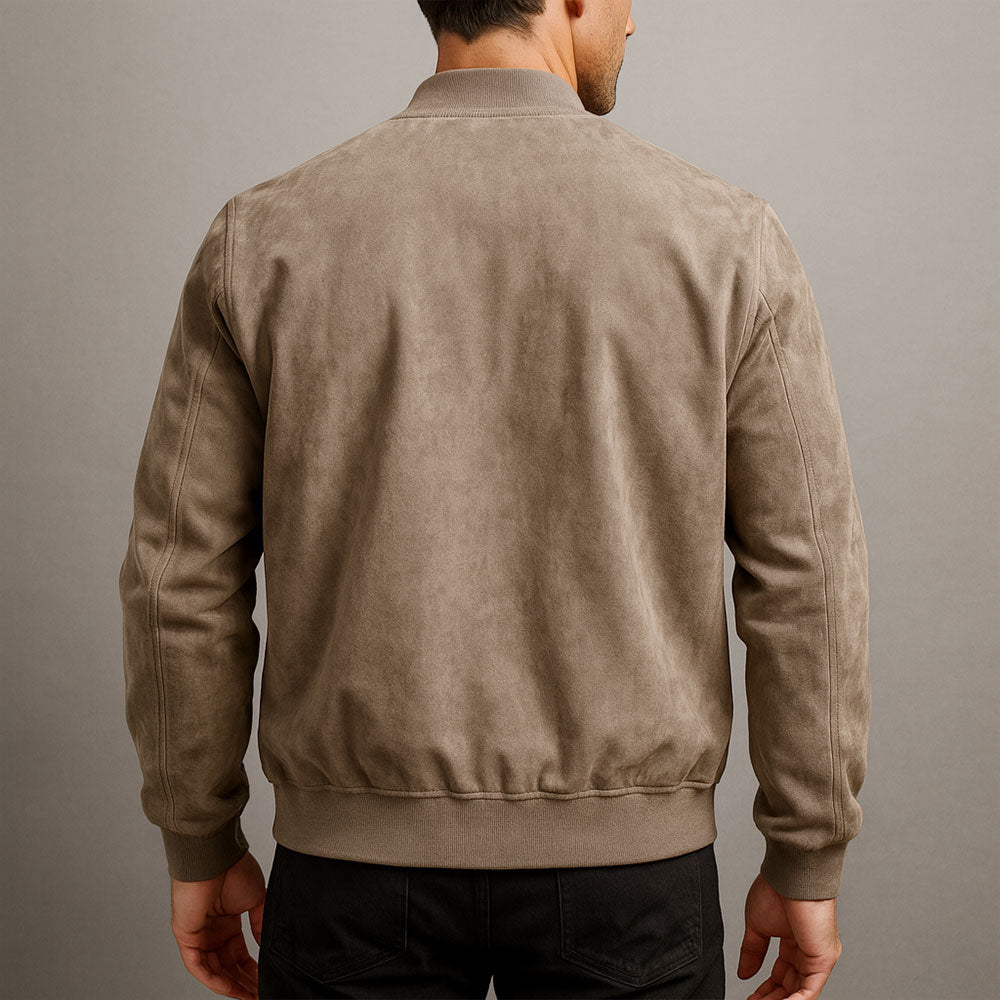 Hugh - Tailored Suede-Look Jacket