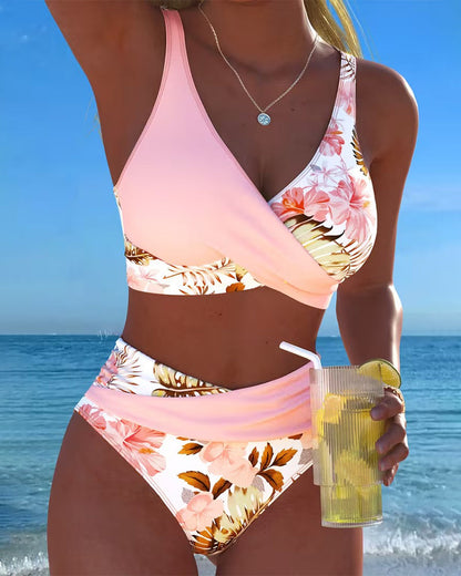 Sondra - Contrast Floral Bikini Set