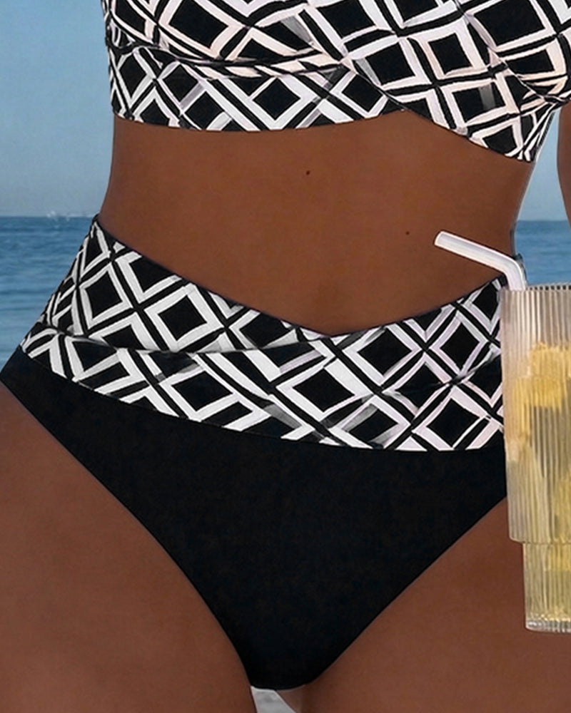 Ursula - Plaid High-Cut Bikini Set