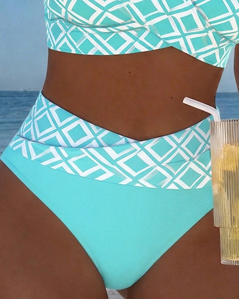 Ursula - Plaid High-Cut Bikini Set