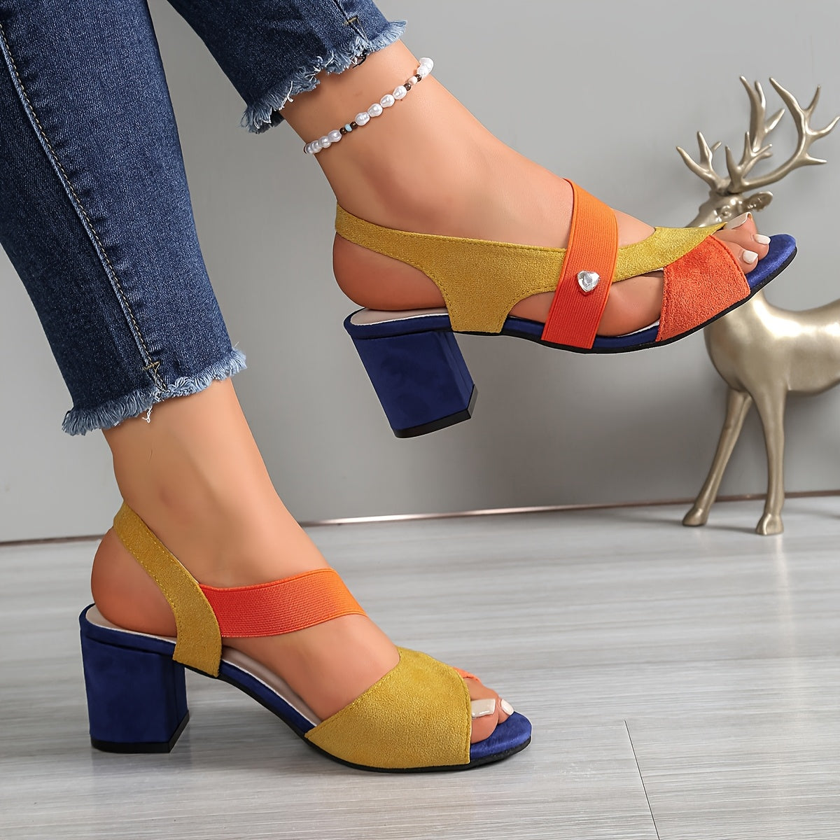 Lynne - Cushioned Heeled Sandals