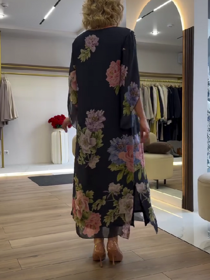 Carolina - Floral Chiffon Maxi Dress