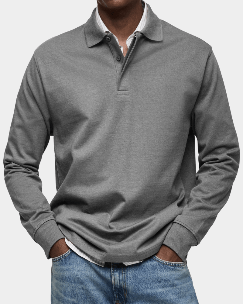 Robby - Long-Sleeve Cotton Polo