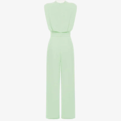 Solenne - Belted Fluid Jumpsuit