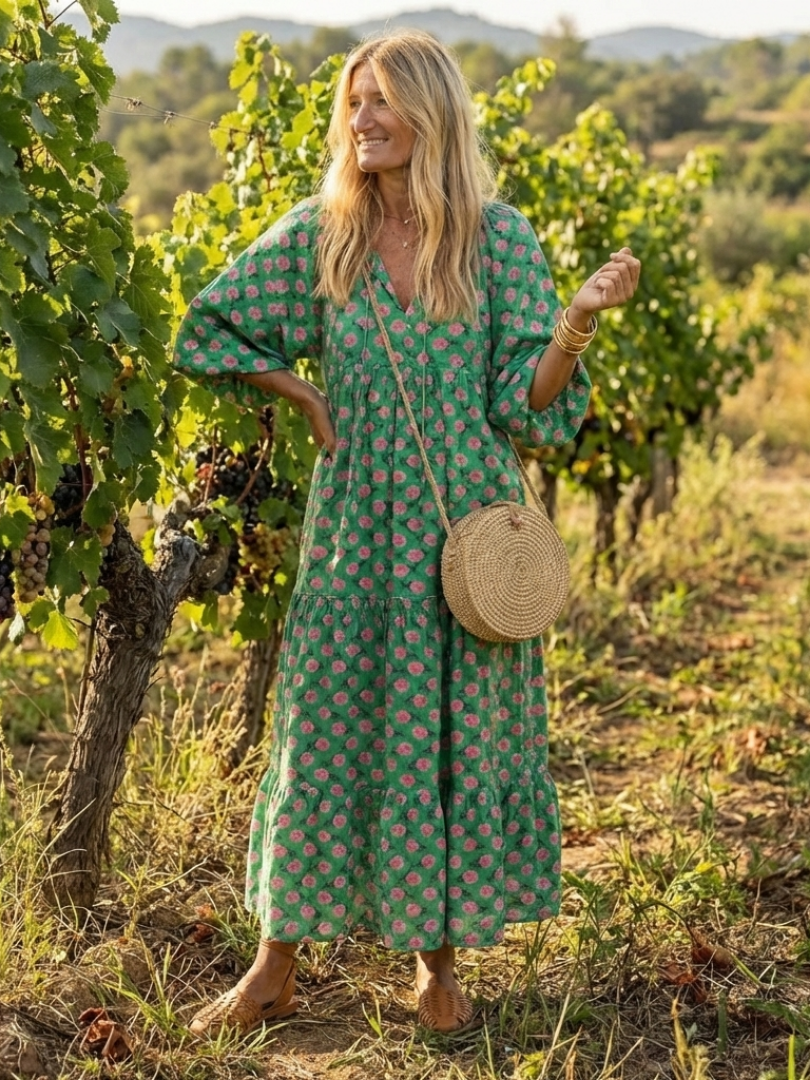 Socorro - Floral Tiered Midi Dress