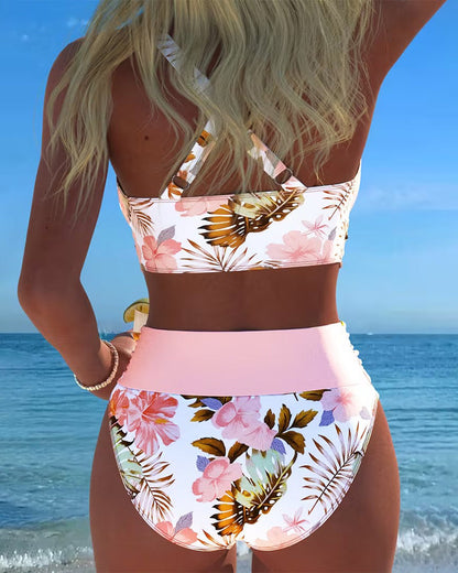 Coralia - Contrast Floral Bikini Set