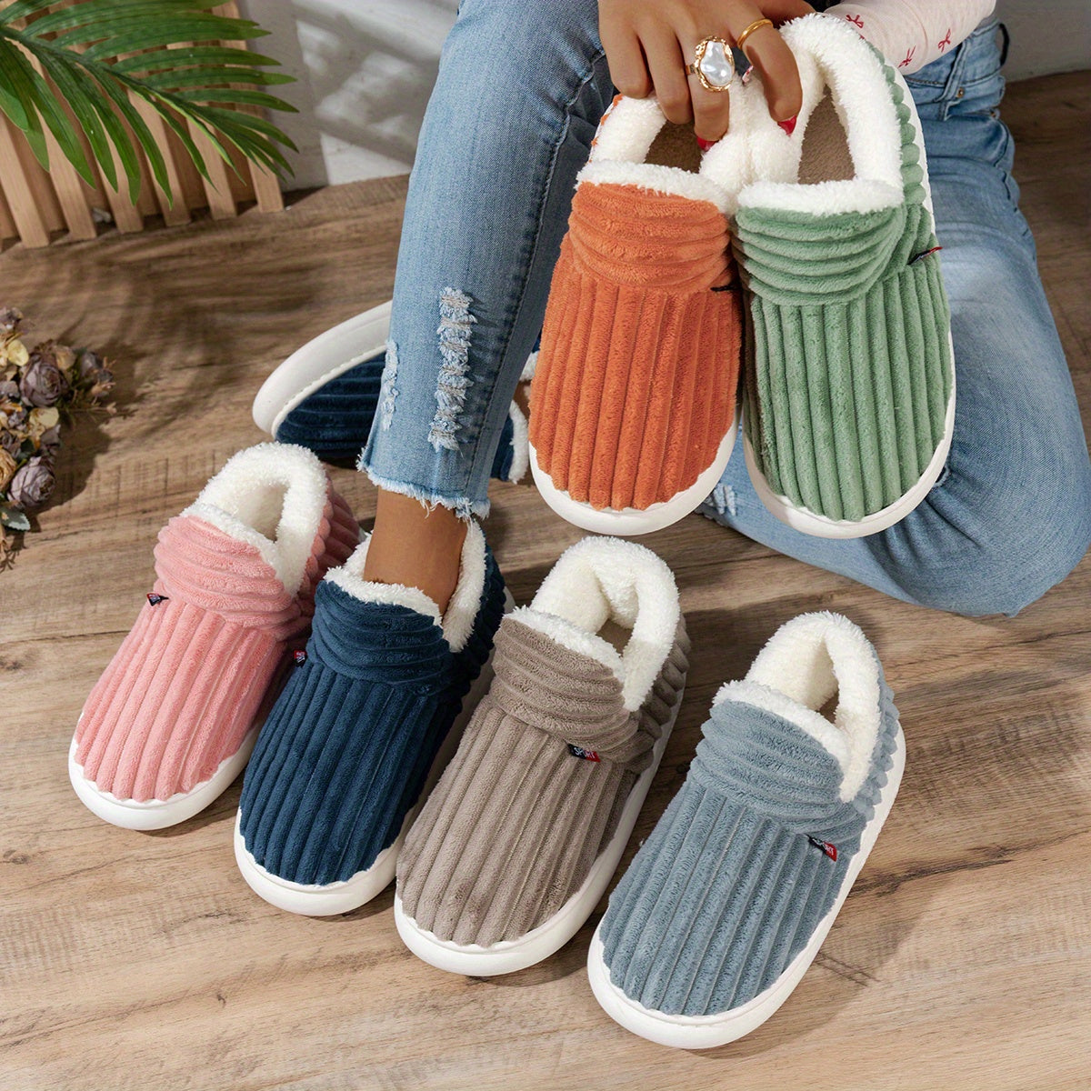 Sevra - Indoor-Outdoor Plush Slippers