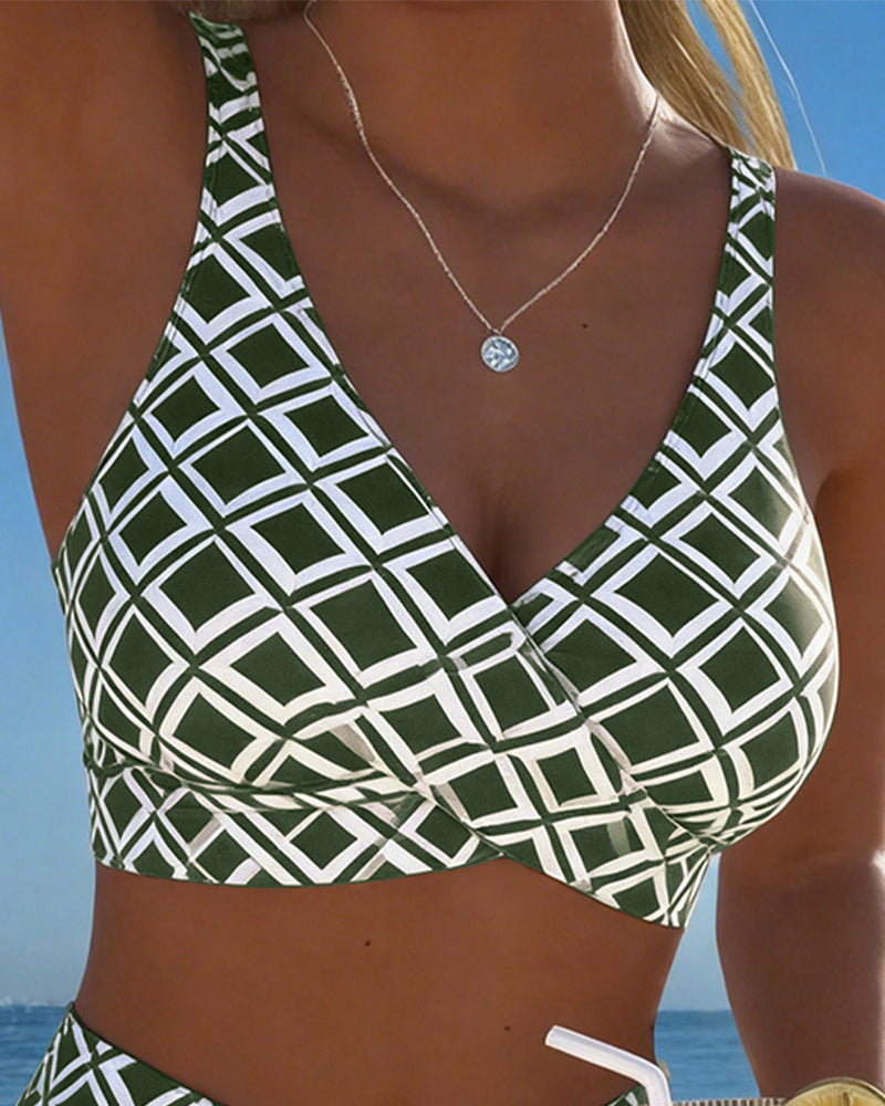 Ursula - Plaid High-Cut Bikini Set