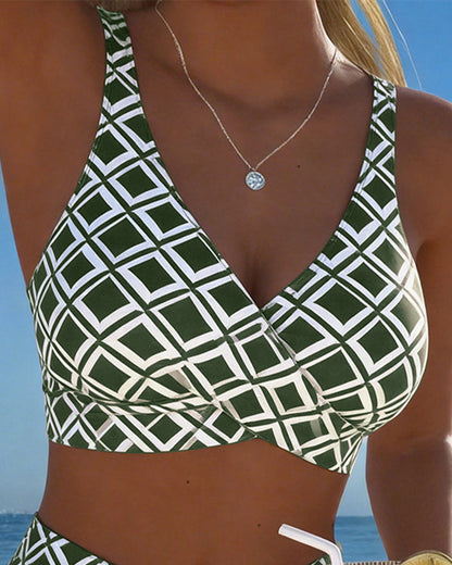 Ursula - Plaid High-Cut Bikini Set
