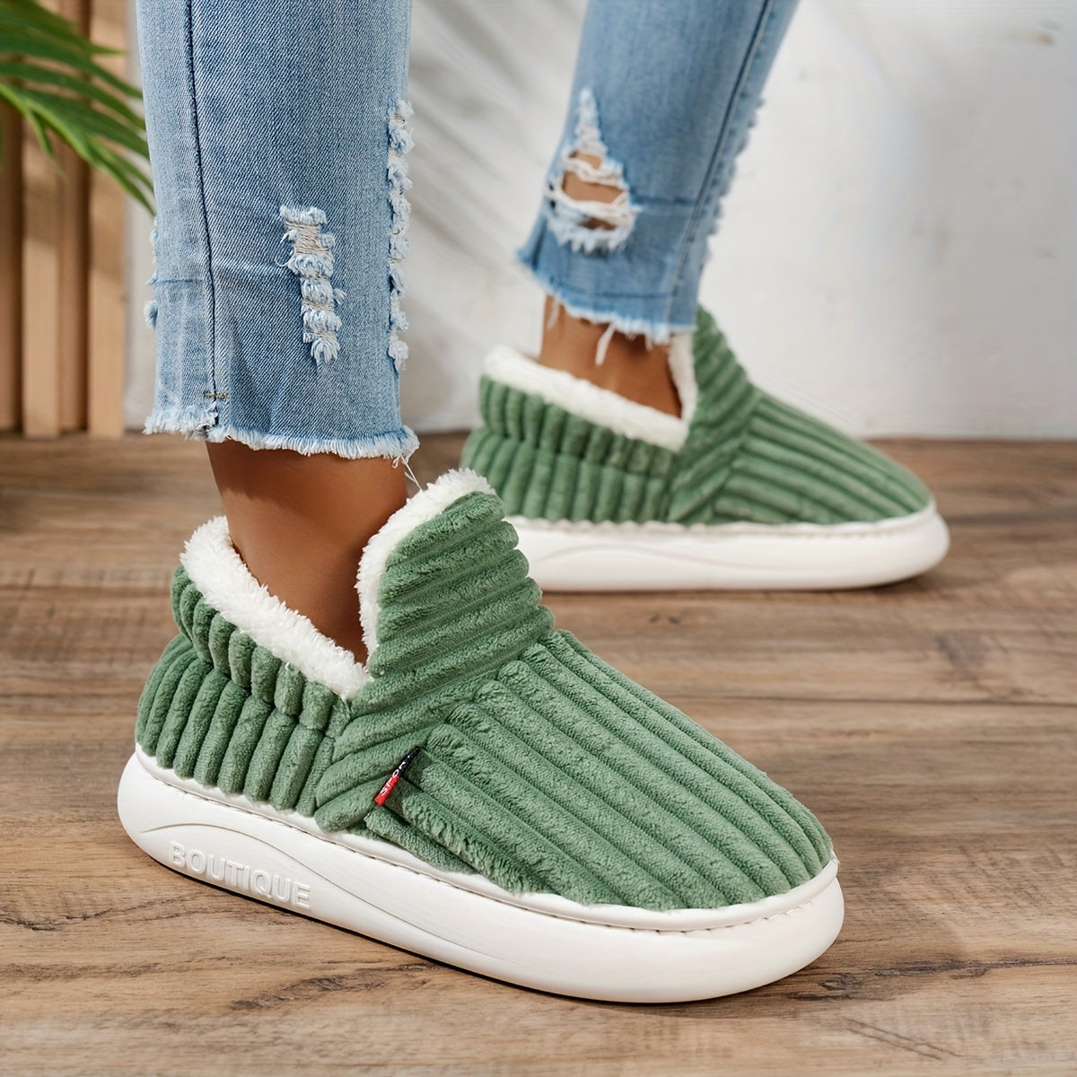 Sevra - Indoor-Outdoor Plush Slippers