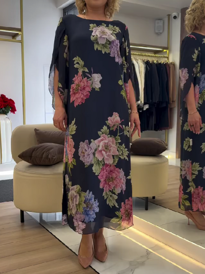 Carolina - Floral Chiffon Maxi Dress