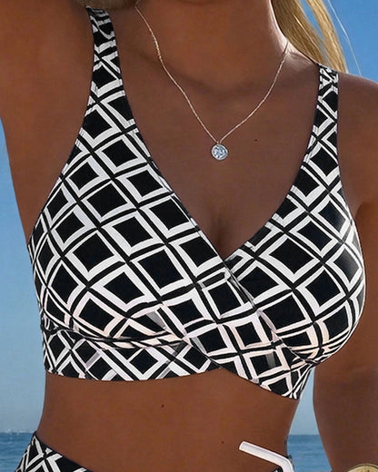 Ursula - Plaid High-Cut Bikini Set