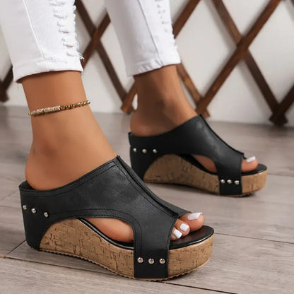 Cornelia - Cushioned Wedge Sandals