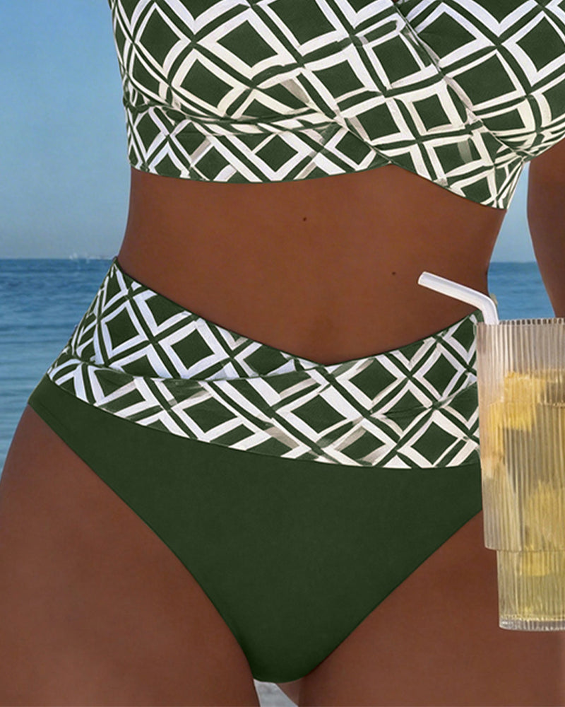 Ursula - Plaid High-Cut Bikini Set