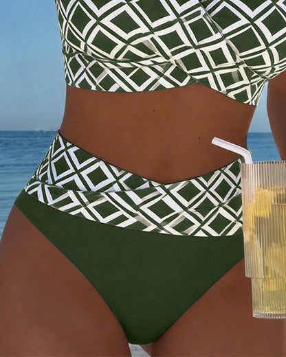 Ursula - Plaid High-Cut Bikini Set