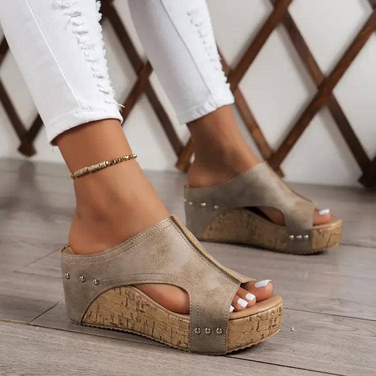 Solara - Contoured Wedge Sandals