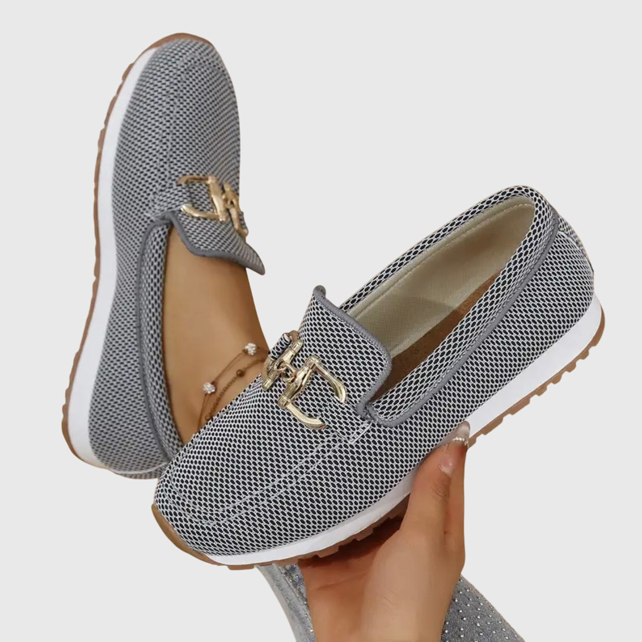 Orlena - Mesh Horsebit Loafers