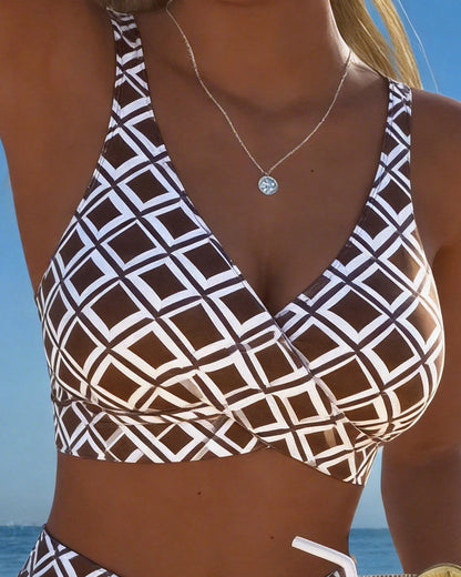 Ursula - Plaid High-Cut Bikini Set
