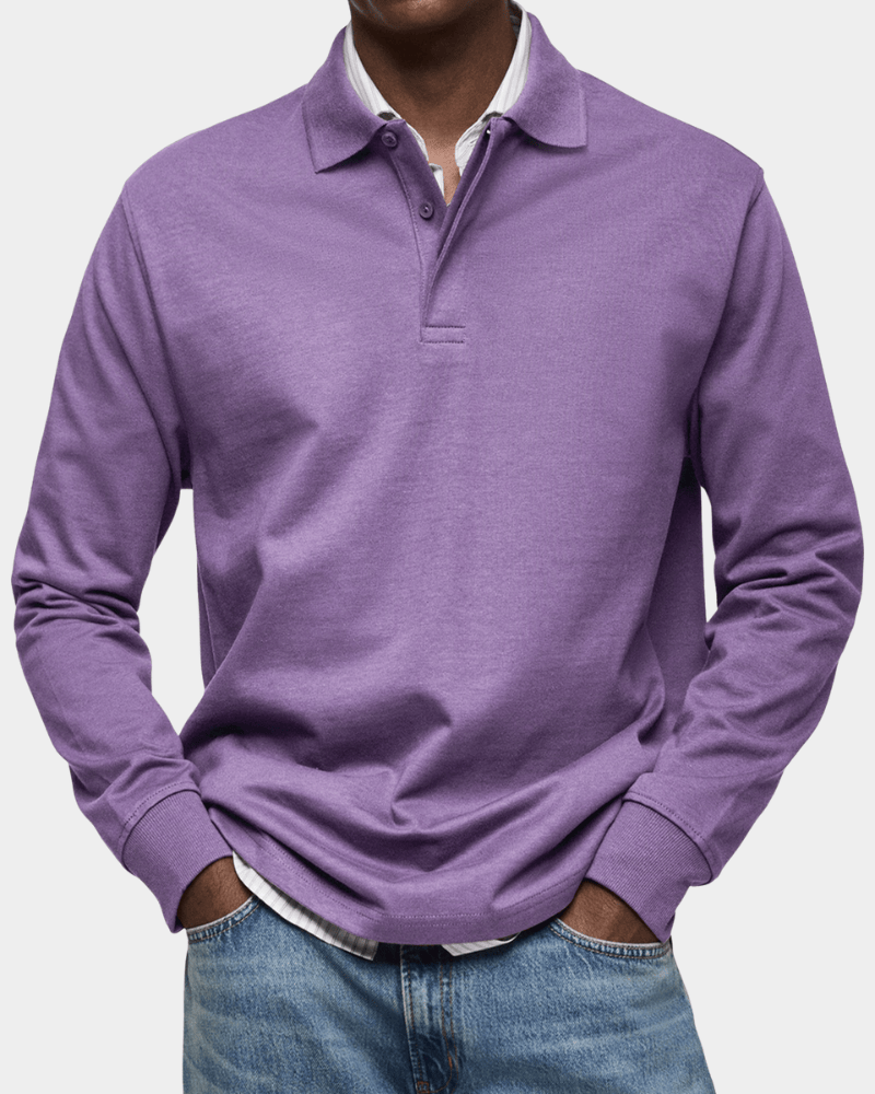 Robby - Long-Sleeve Cotton Polo