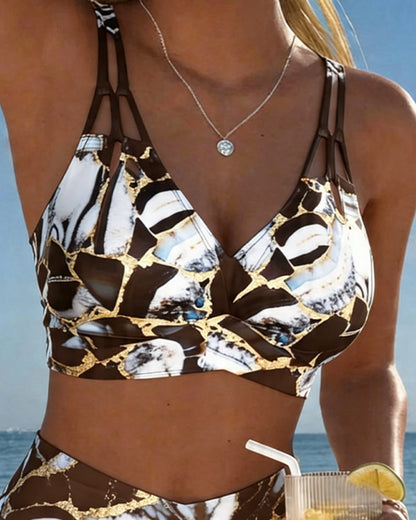Odessa - Printed Cut-Out Bikini Set