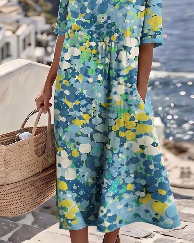 Josefina - Floral A-Line Midi Dress
