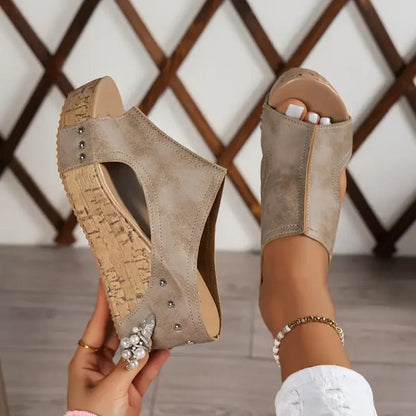 Solara - Contoured Wedge Sandals