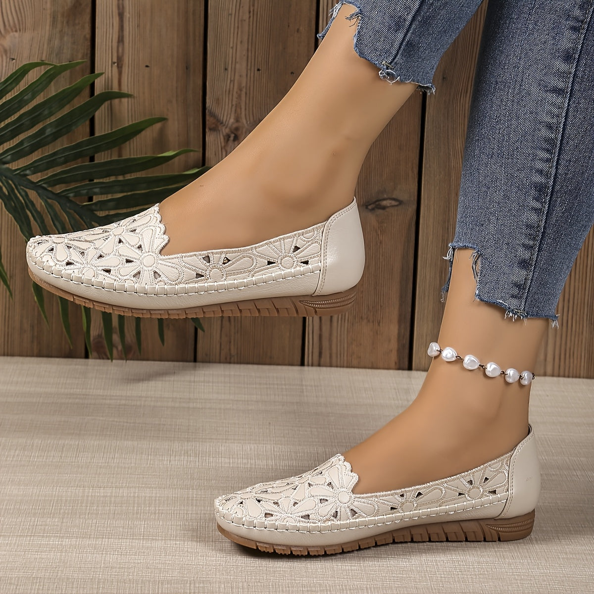 Ophelia - Perforated Leather Loafers