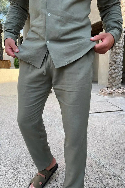 Frances - Linen Shirt and Trousers Set
