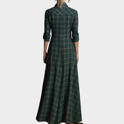 Angelita - Checkered Maxi Shirt Dress