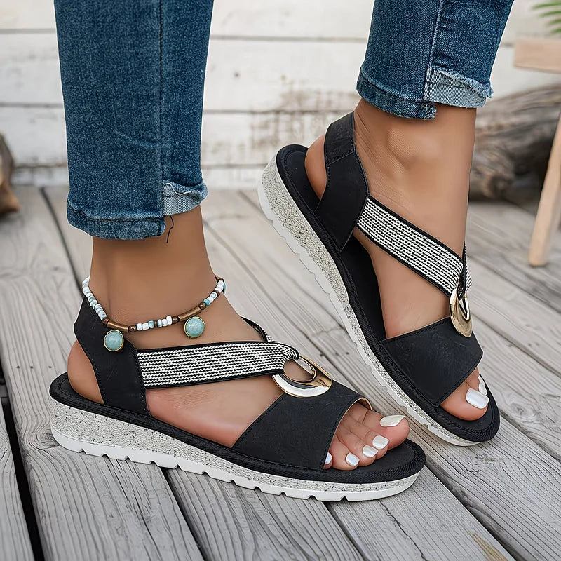 Vela - Cross-Strap Ring Sandal