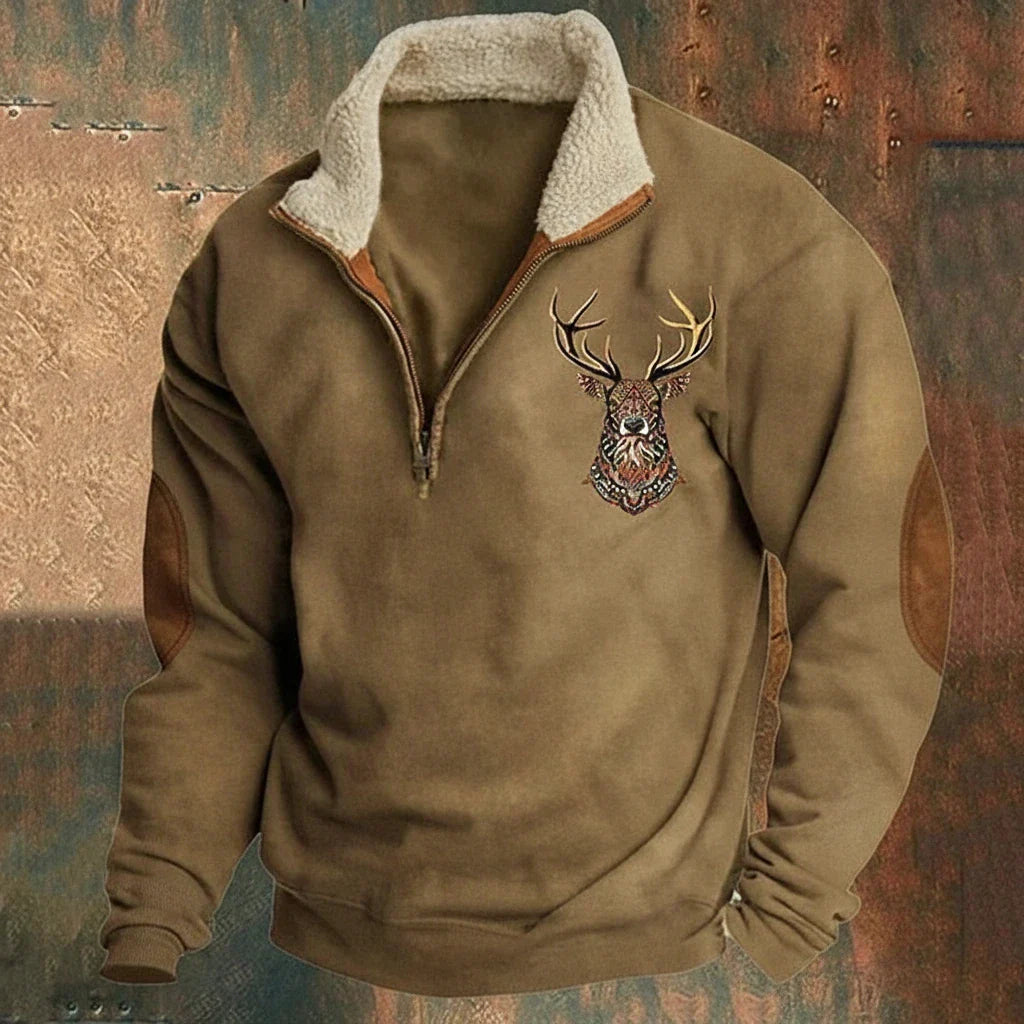 Anthony - Fleece-Lined Half-Zip Sweater