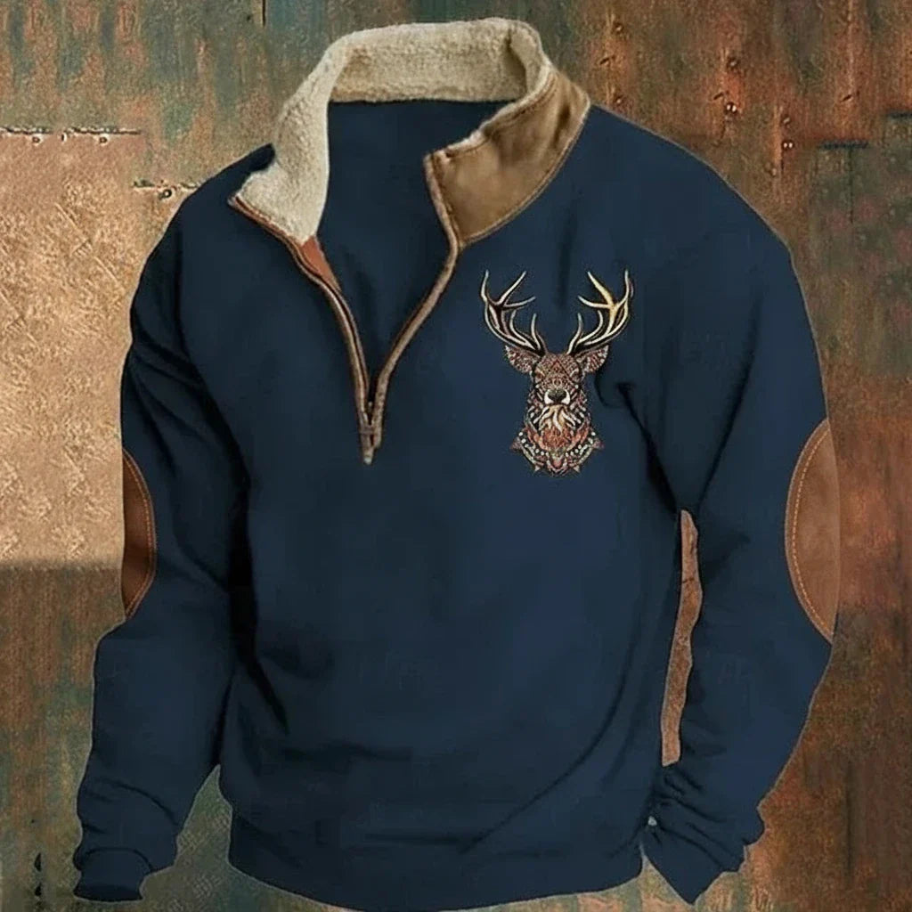 Anthony - Fleece-Lined Half-Zip Sweater