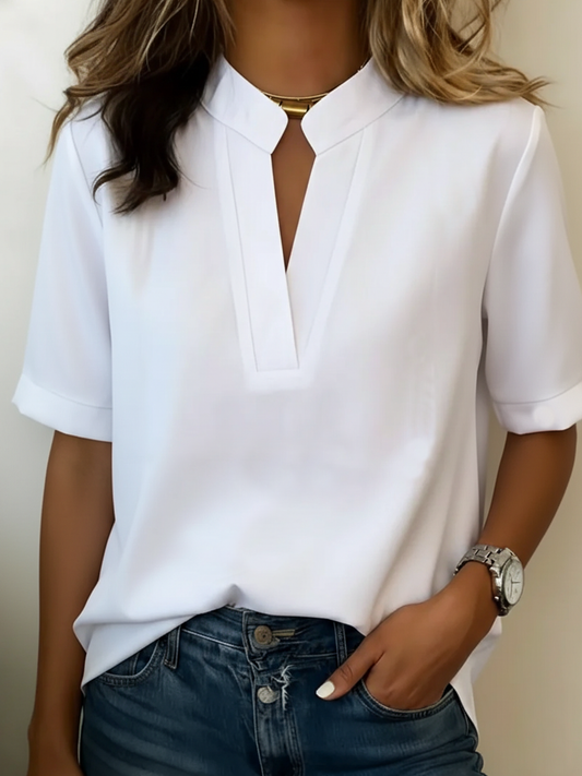 Aveline - Fluid Split-Neck Blouse