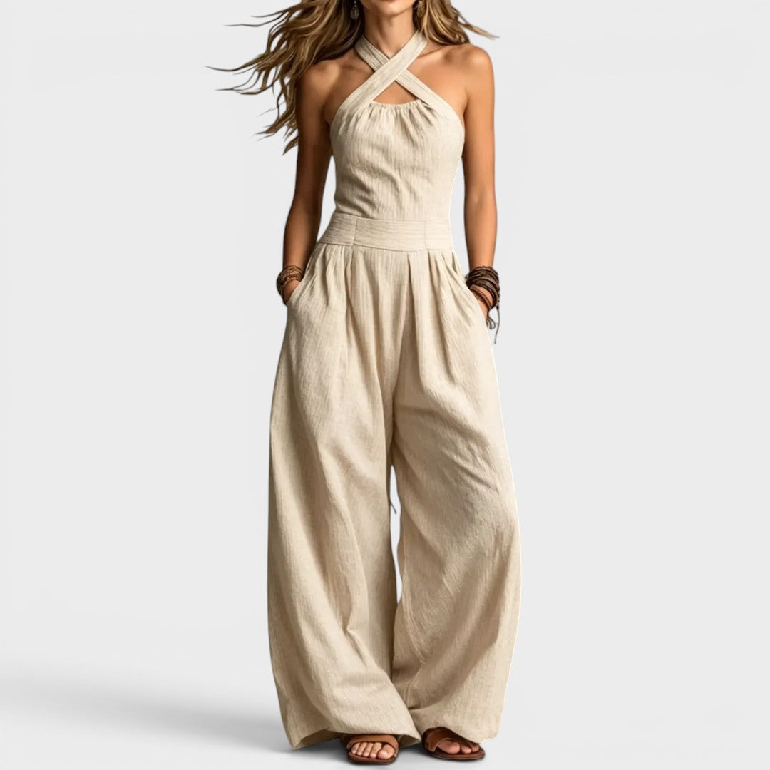 Bonita - Wide-Leg Wrap Jumpsuit