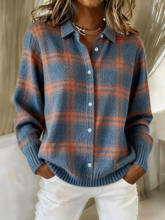 Carey - Contrast Checkered Sweater
