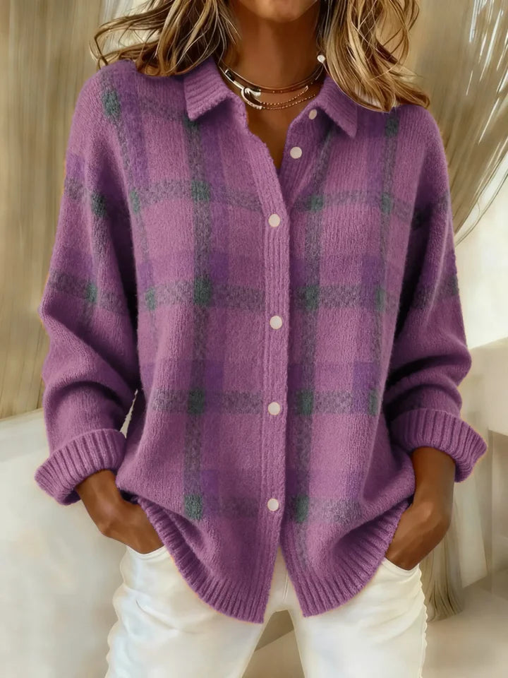 Carey - Contrast Checkered Sweater