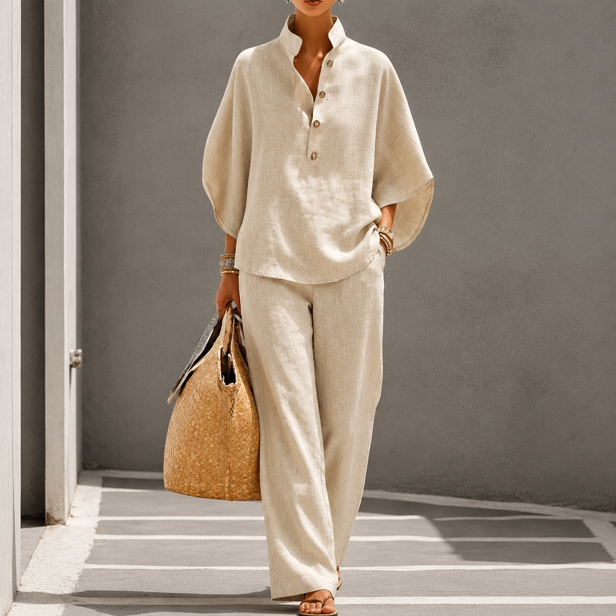 Novara - Blouse and Wide-Leg Set