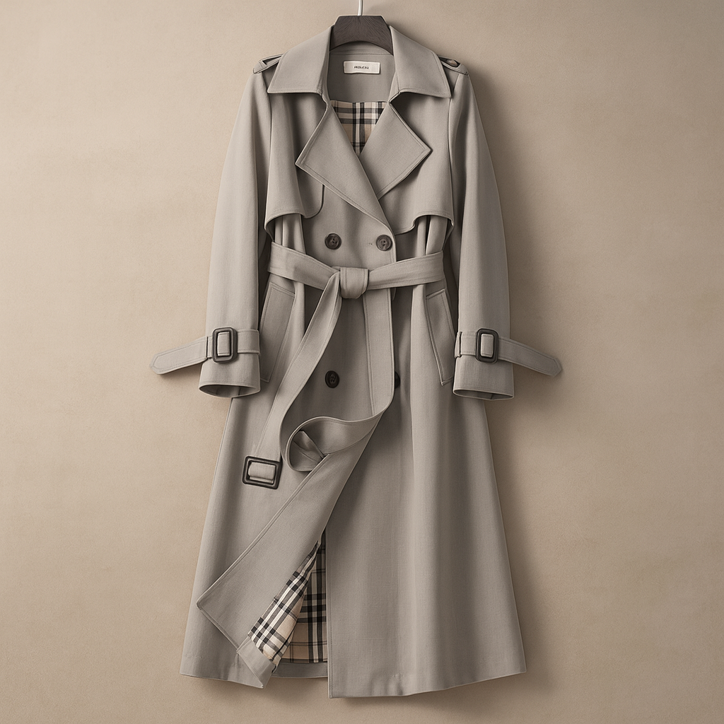 Sienna - Belted Double-Breasted Trench Coat