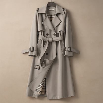 Sienna - Belted Double-Breasted Trench Coat
