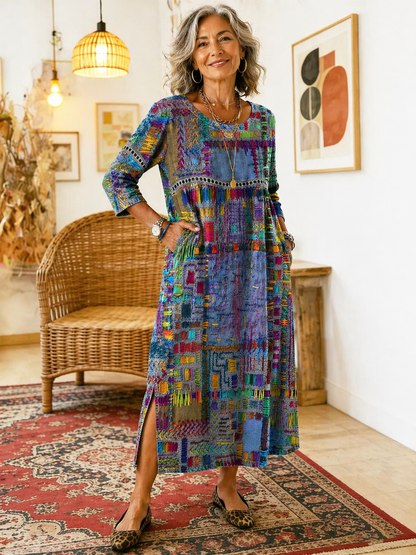 Inaya - Patchwork Denim Dress
