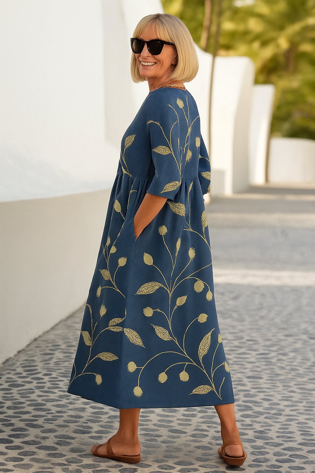 Katy - 3/4-Sleeve Midi Dress