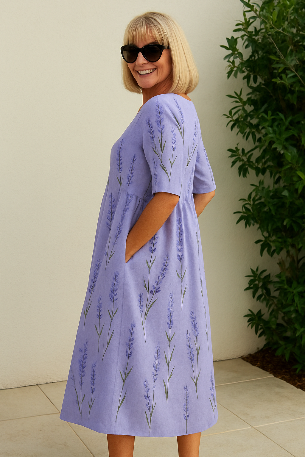 Katy - 3/4-Sleeve Midi Dress