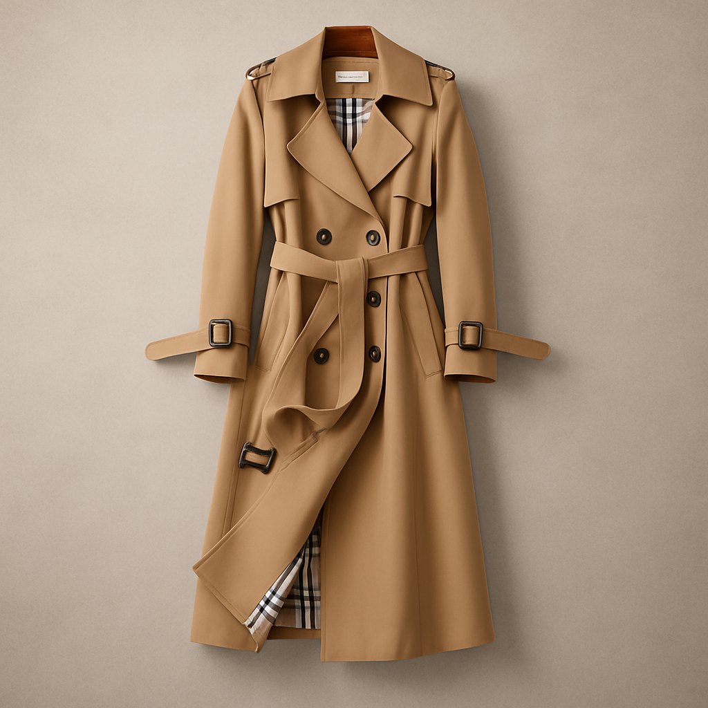 Sienna - Belted Double-Breasted Trench Coat